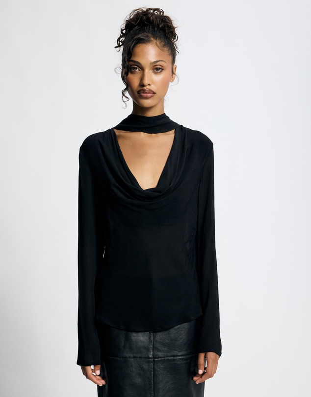 Lover - Morgana Cowl Scarf Neck Top
