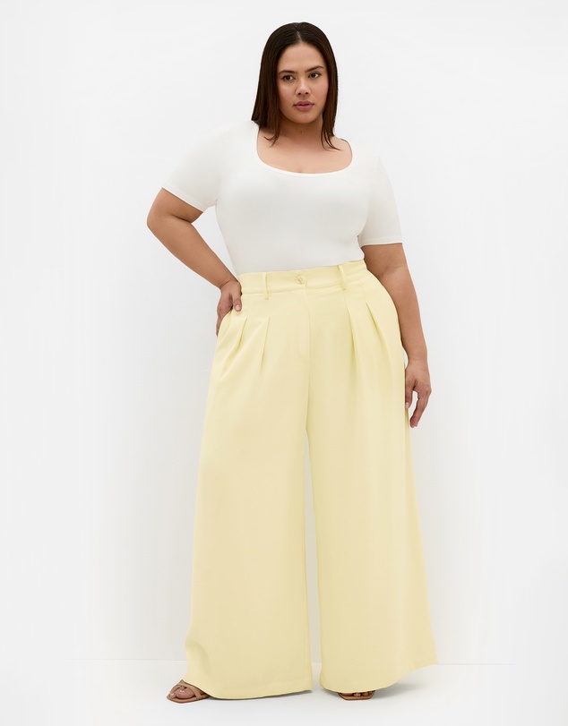 City Chic - Abbie Fully Lined Wide Leg Pant