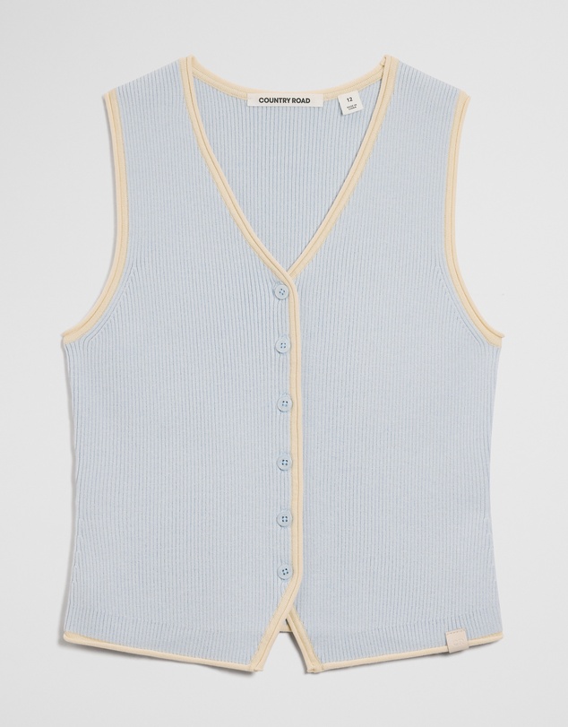 Country Road - Teen Sleeveless Button Through Knit