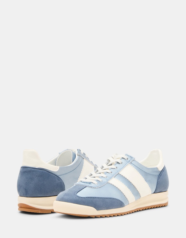 Steve Madden - Jumper Light Blue Satin Sneakers