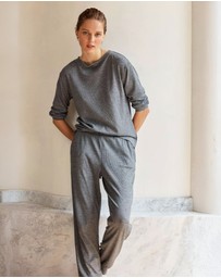 Gingerlilly - Lainey Grey Waffle Pyjama Set