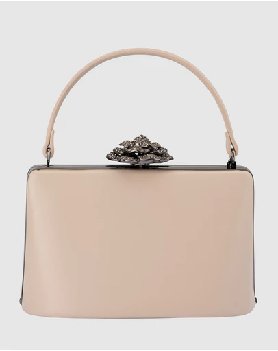 Olga Berg - Grace Embellished Frame Bag