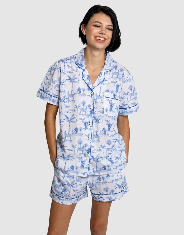 Sant And Abel - Women's Skydog Blue Short PJ Set