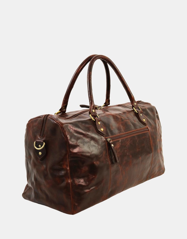 Pierre Cardin - Pierre Cardin Smooth Leather Overnight Bag