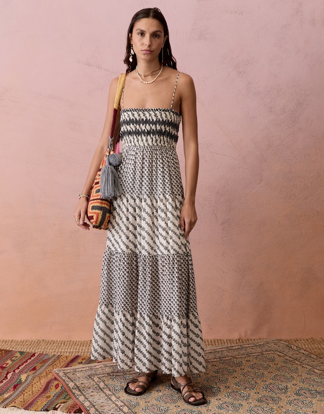 BOTEH - Levante Shirred Maxi Dress