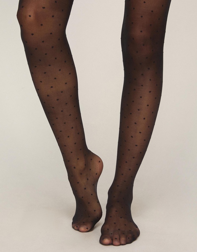 Hunkemoller - Stay Ups 15 Denier Lace Top Dots