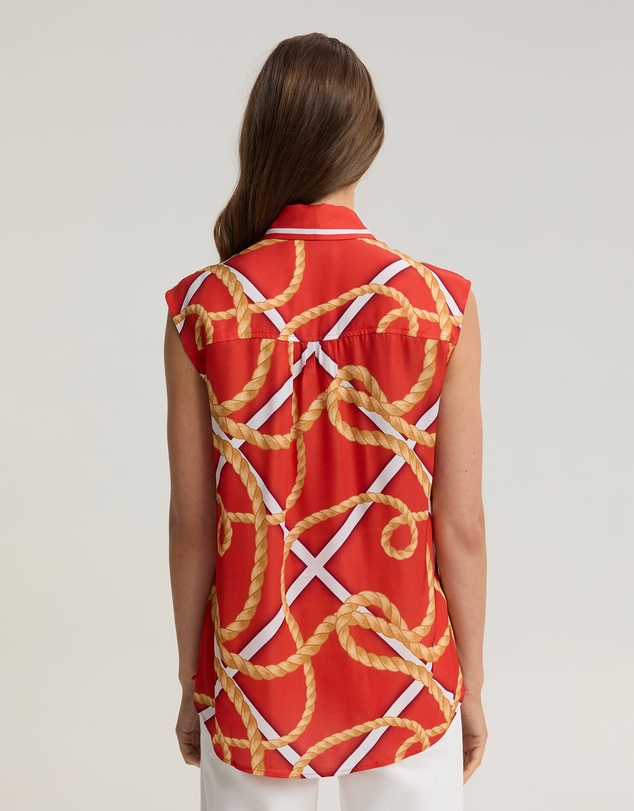 Sportscraft - Clove Print Sleeveless Shirt