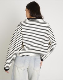 Subtitled - Long Sleeve Stripe Top