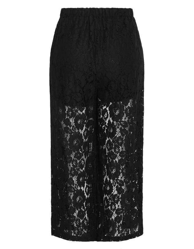 City Chic - Plus size Star Wide Leg Lace Pant - black