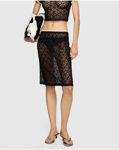 Lioness - Laguna Lace Midi Skirt