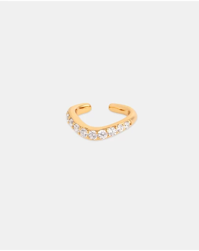 Astrid & Miyu - Wave Crystal Ear Cuff
