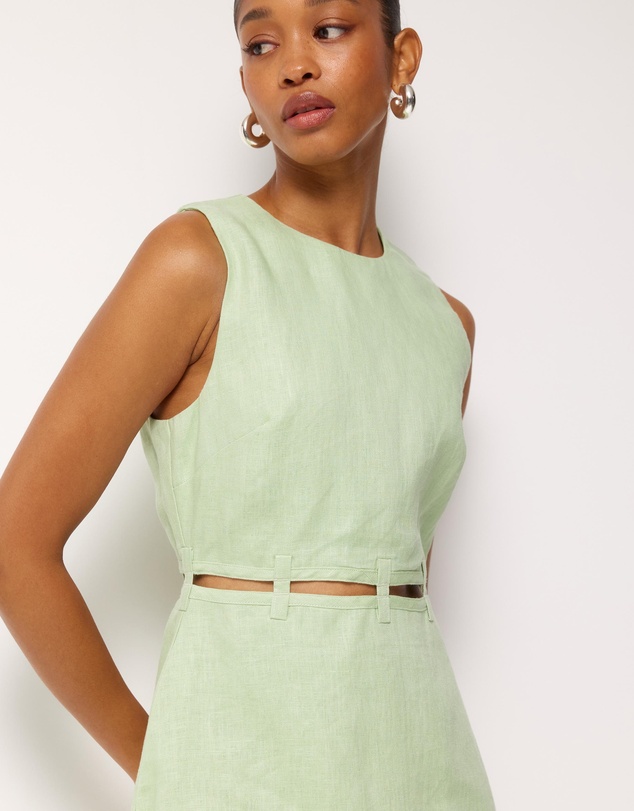 AERE - Noa Linen Mini Dress