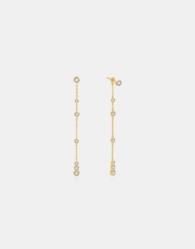Ania Haie - Gold Cascade Station Drop Stud Earrings