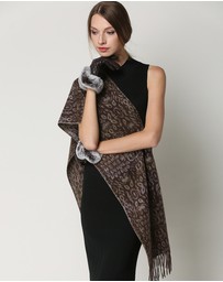 Ozwear Connection Uggs - Ugg Cashmere & Wool Scarf Chocolate and Tan