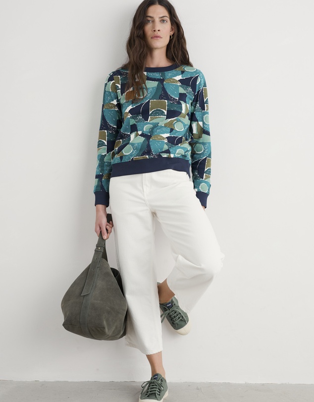 Seasalt - Seasalt Cornwall Blue Bright Wave Sweatshirt
