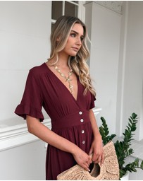 Esther & Co - Korbela Dress - Bordeaux