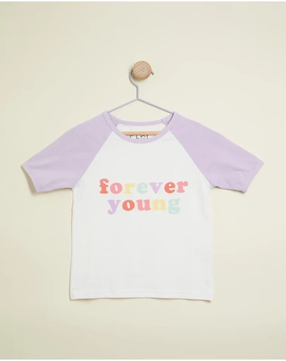 PLAY etc - Forever Young Ringer Tee - Kids-Teens