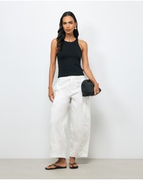 AERE - Organic Cotton Cargo Barrel Pants