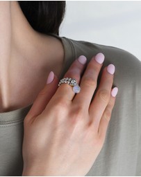 Von Treskow - Double Stretchy Ring With Moonstone
