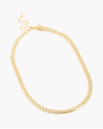 Lovisa - Waterproof Gold Plated Stainless Steel Interlock Chain Necklace