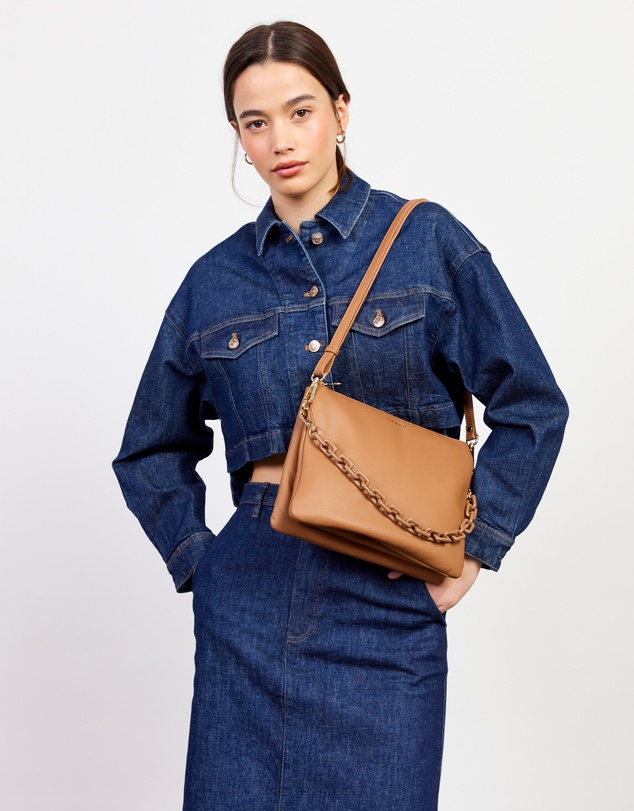 SABEN - Matilda Crossbody Toffee + Tonal Chain