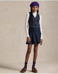 Polo Ralph Lauren - Indigo Denim Vest - ICONIC EXCLUSIVE - Teens