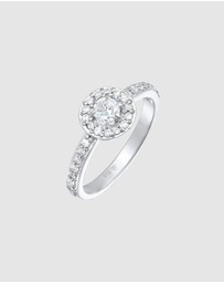 Elli Jewelry - Ring Engagement Ring Classic with Zirconia crystals in 925 sterling silver