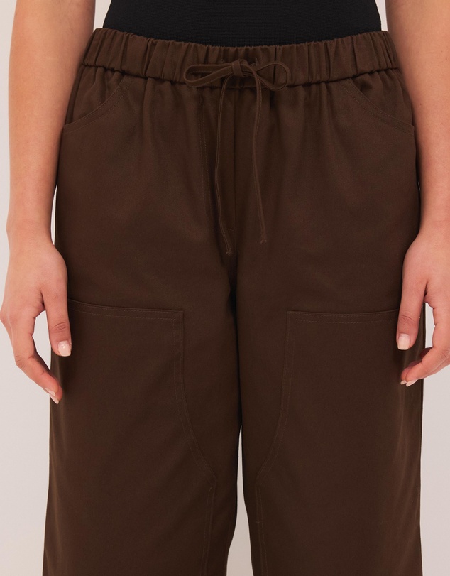 Calli - Panelled Cotton Twill Pants