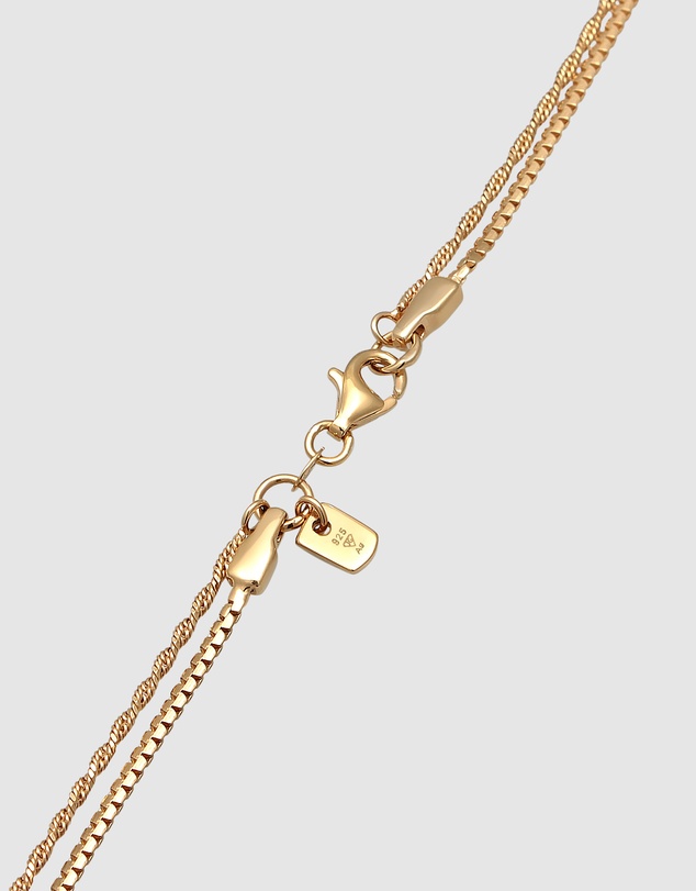 Kuzzoi - ICONIC EXCLUSIVE - Layered Crucifix Pendant Necklace in Gold-Plated 925 Silver
