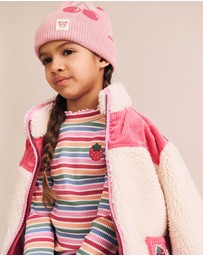 Huxbaby - Sherpa Cord Patches Jacket - Babies-Kids