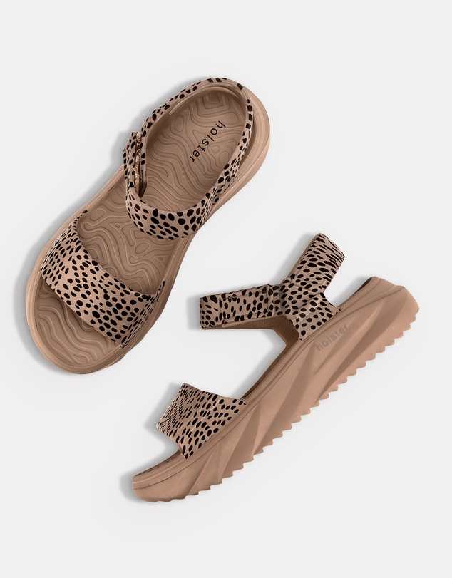 Holster - Cloudsafari EVA Wedge Sandals - Natural Cheetah - Womens