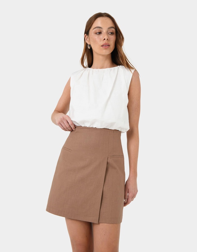 Forcast - Nia Mini Linen Skirt
