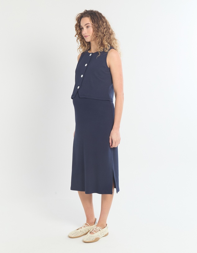 Soon Maternity - Isla Soft Rib Feeding Dress