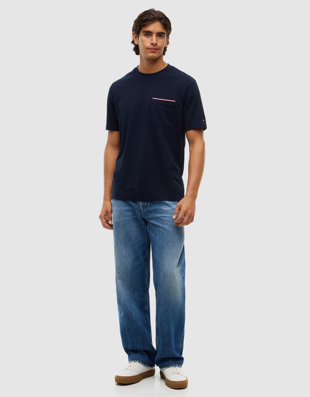 Tommy Hilfiger - Global Stripe Pocket Pique T-Shirt
