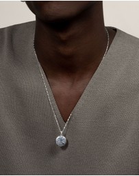 Dower & Hall - Men's One World Talisman Necklace In Sterling Silver