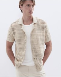 UNISON - Ladder Stitch Knit Button Thru