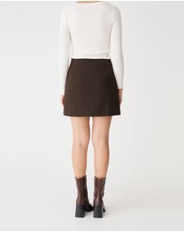 Forcast - Aubery Tweed Mini Skirt