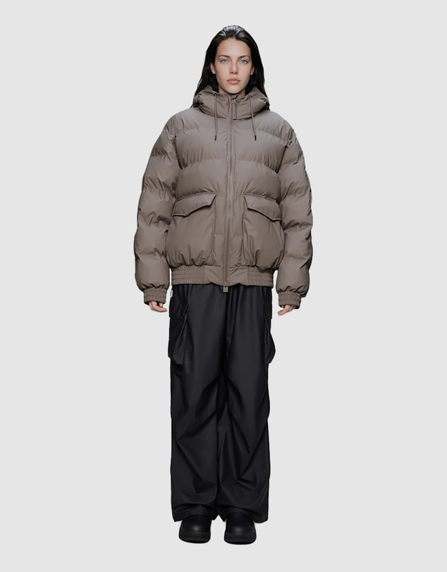 RAINS - Women's Alta Bomber Puffer Jacket Cinder