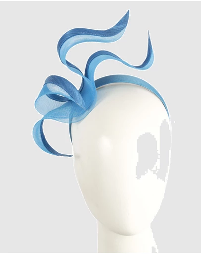 Fillies Collection - Bespoke Sculpted Blue Racing Fascinator