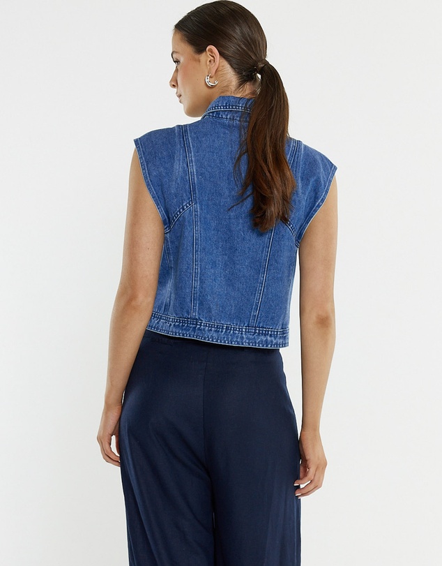 Sass - Christian Denim Vest
