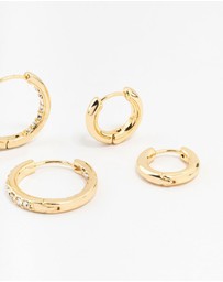 Lovisa - Gold Plated Diamante Huggie Earrings