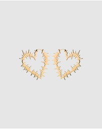 Karen Walker - Electric Heart Hoop Earrings