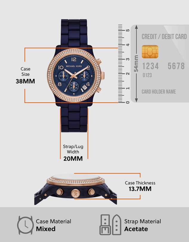 Michael Kors - Runway Blue Choronograph Watch
