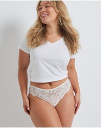 Kayser - 2 Pack Daily Essentials Stretch Lace & Cotton Hi Cut Brief (219)