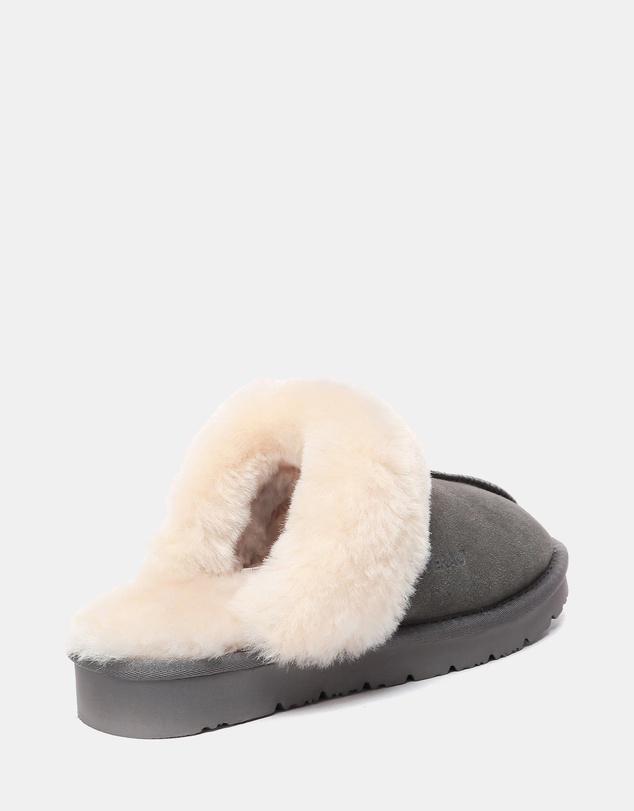 EVERAU - EverAU Ugg Muffin Slipper Suede Cow Suede Upper House Shoes