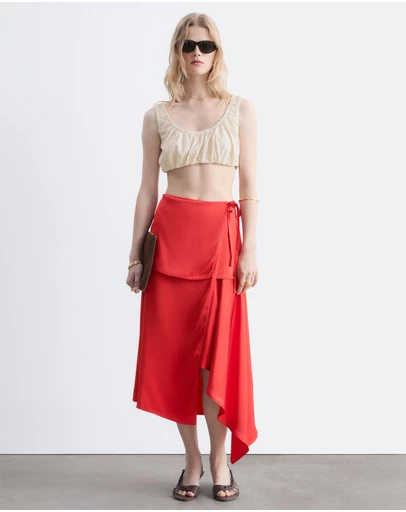 & Other Stories - Layered Panel Wrap Skirt