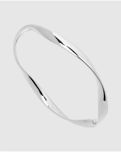 Najo - Large Garden of Eden Silver Bangle