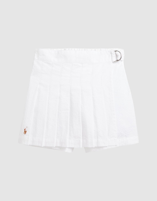 Polo Ralph Lauren - Pleated Cotton Seersucker Wrap Skort - ICONIC EXCLUSIVE (2YRS-6.5YRS)