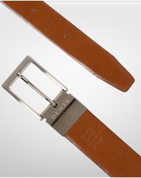 DENTS - Heritage Reversible Full Grain Leather Belt with Satin Nickel Buckle