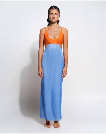 Persimmon/Malibu Blue